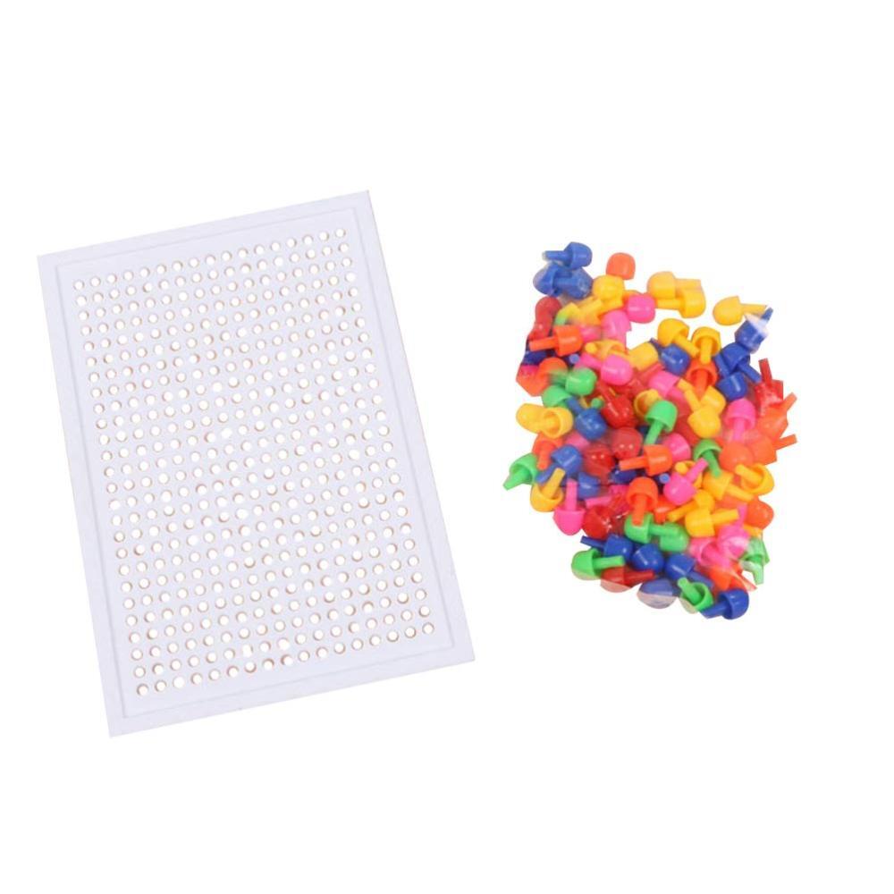 Educational Mushroom Peg Puzzle Board Game Early Learning Toys Jigsaw Peg Board