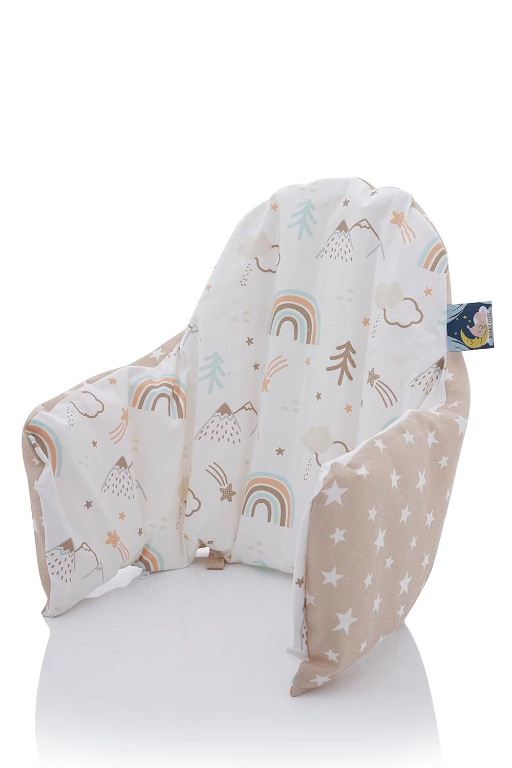 High Chair Cover for IKEA Antilop Chair,Cotton brown rainbow 