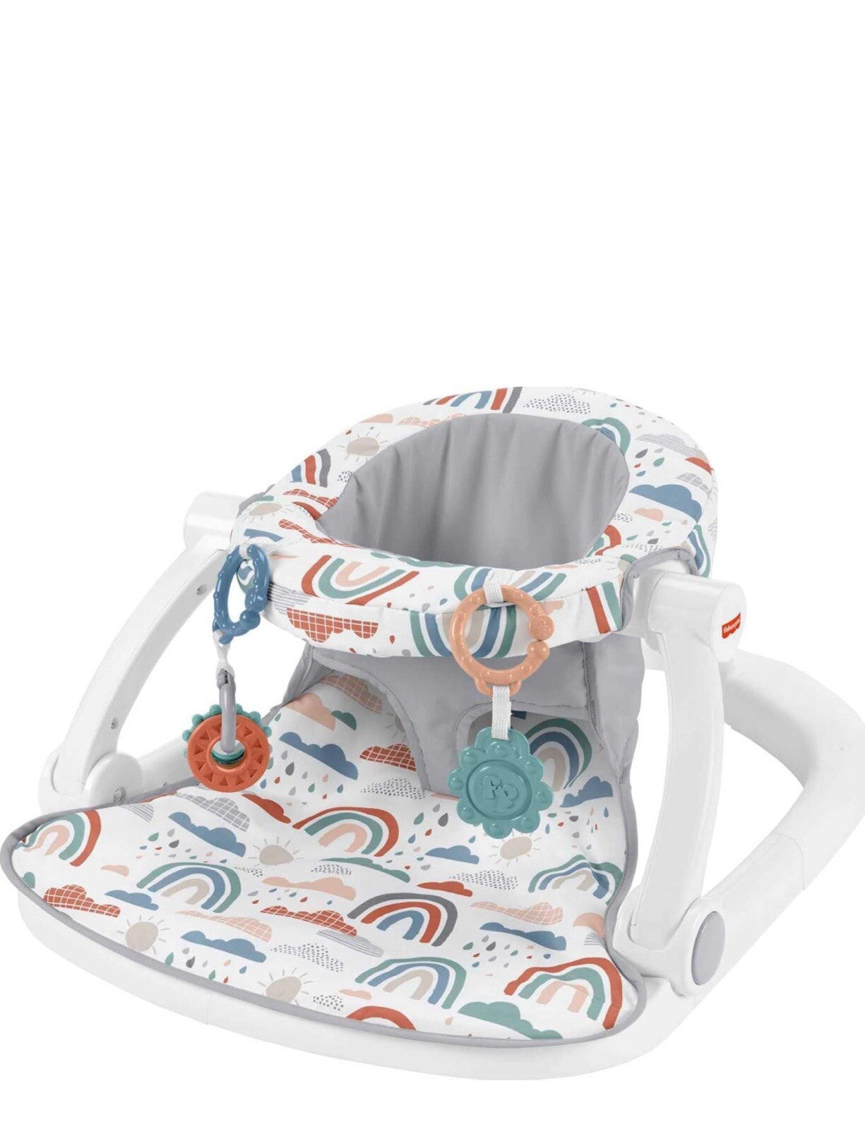 Fisher-Price Portable Baby Chair Sit-Me-Up Floor Seat Rainbow Sprinkles