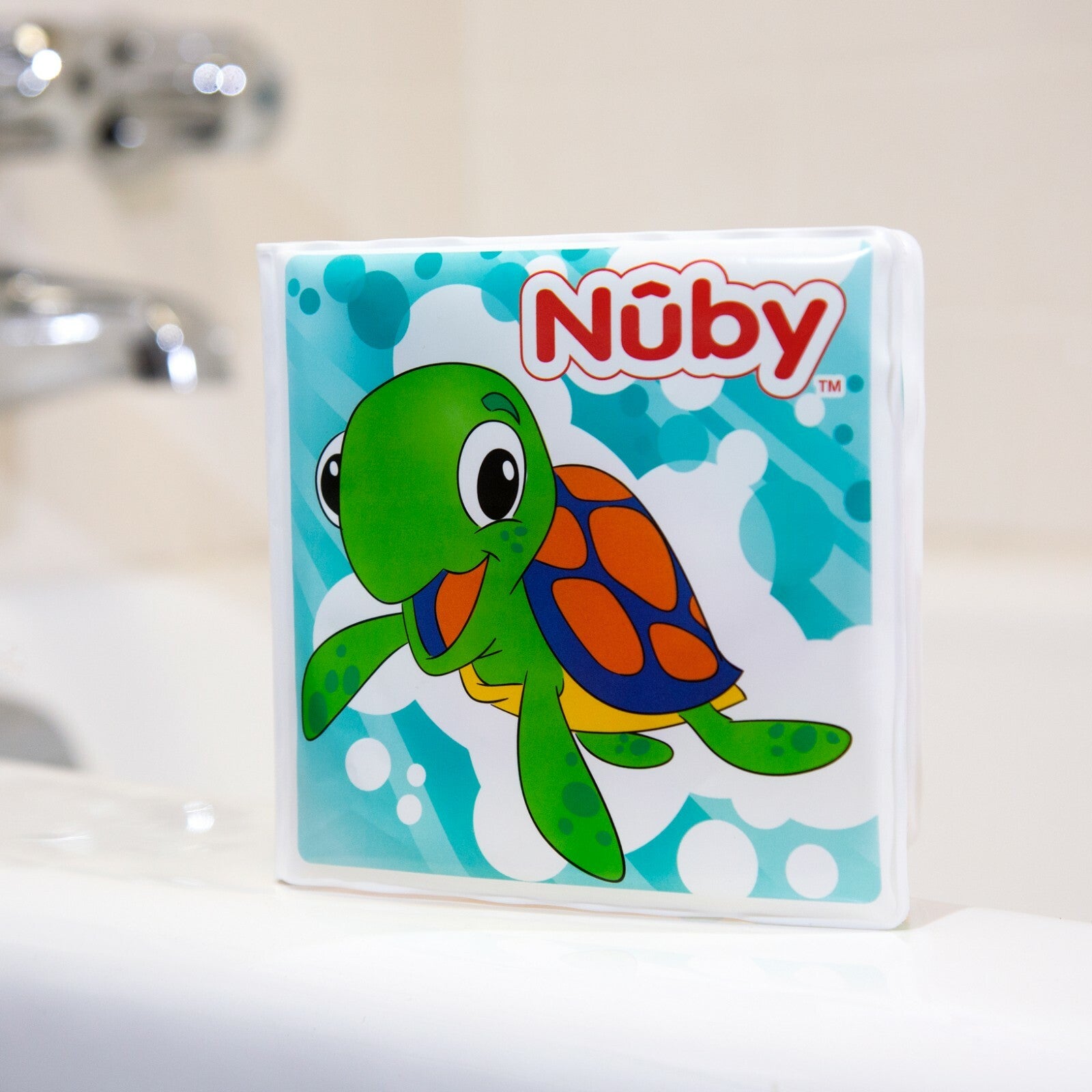 Nuby Baby's 1st Bath Book - Fun & Colorful Bath Time Toy - Squeaks - Waterproof 