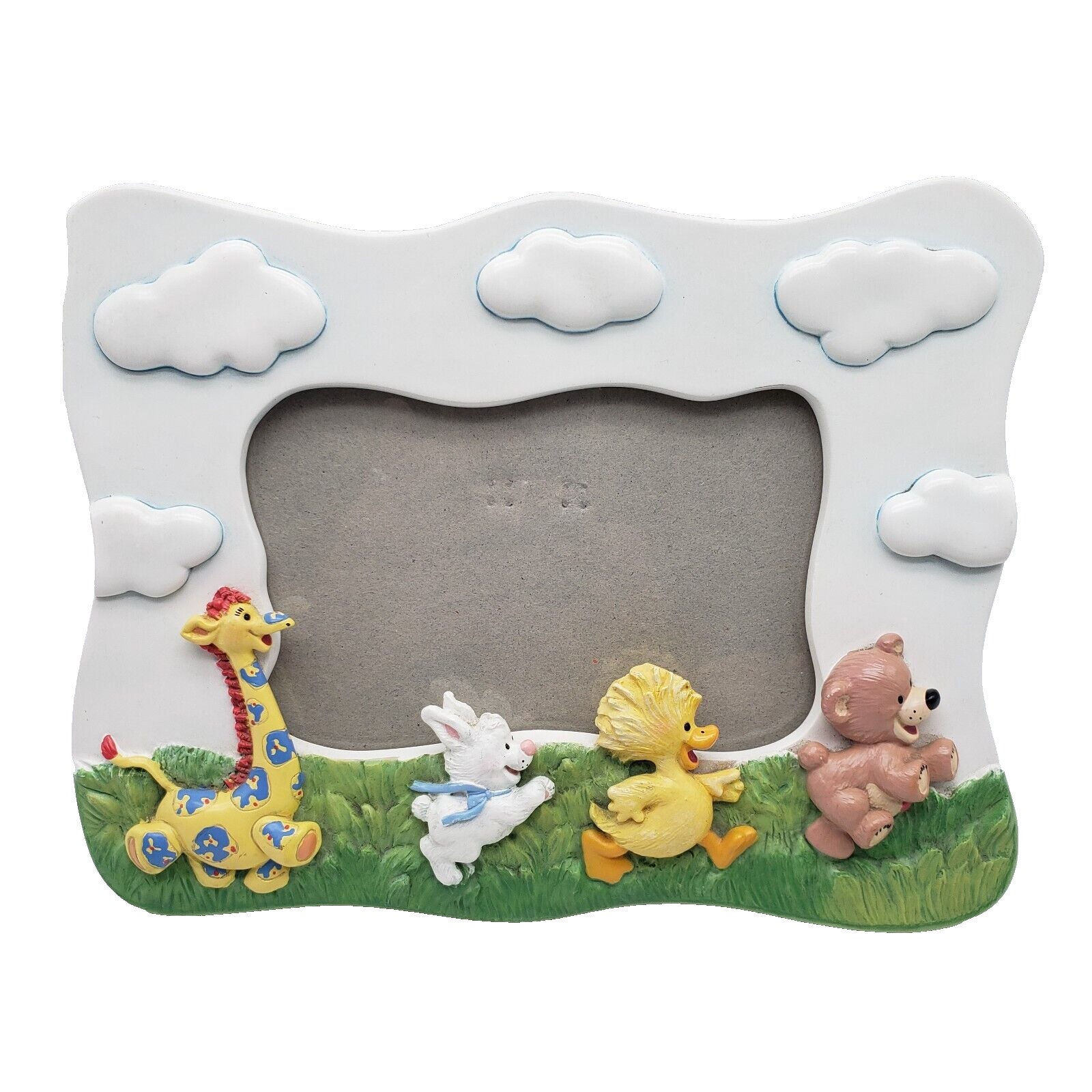 LITTLE SUZY'S ZOO Photo Frame Running Characters Baby Nursery Decor 6" x 4"