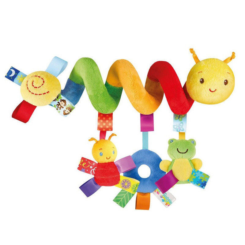 Baby Plush Hanging Toys,Cute Animals Shapes Prams Stroller Bed Spiral Toys