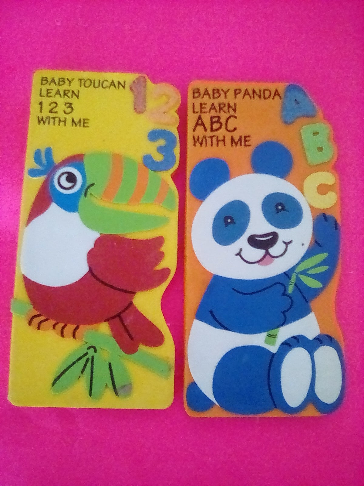 Baby 's Books -" Baby Toucan Learn 123 with me", "Baby Panda learn ABC with...