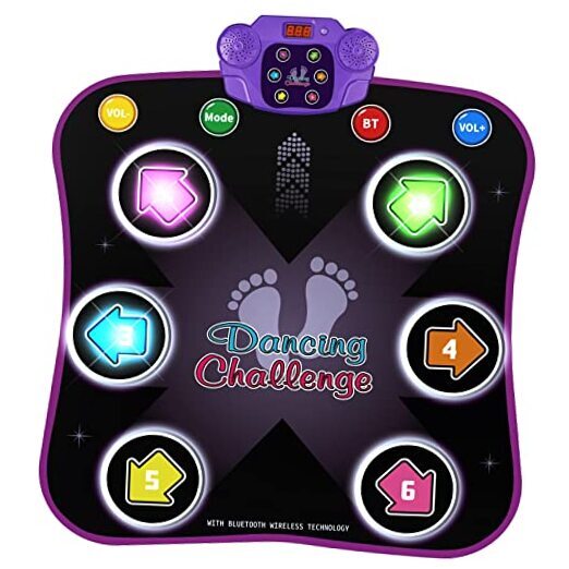 Dance Mat Toys for 3-12 Year Old Kids, Electronic Dance Pad with Multicolored