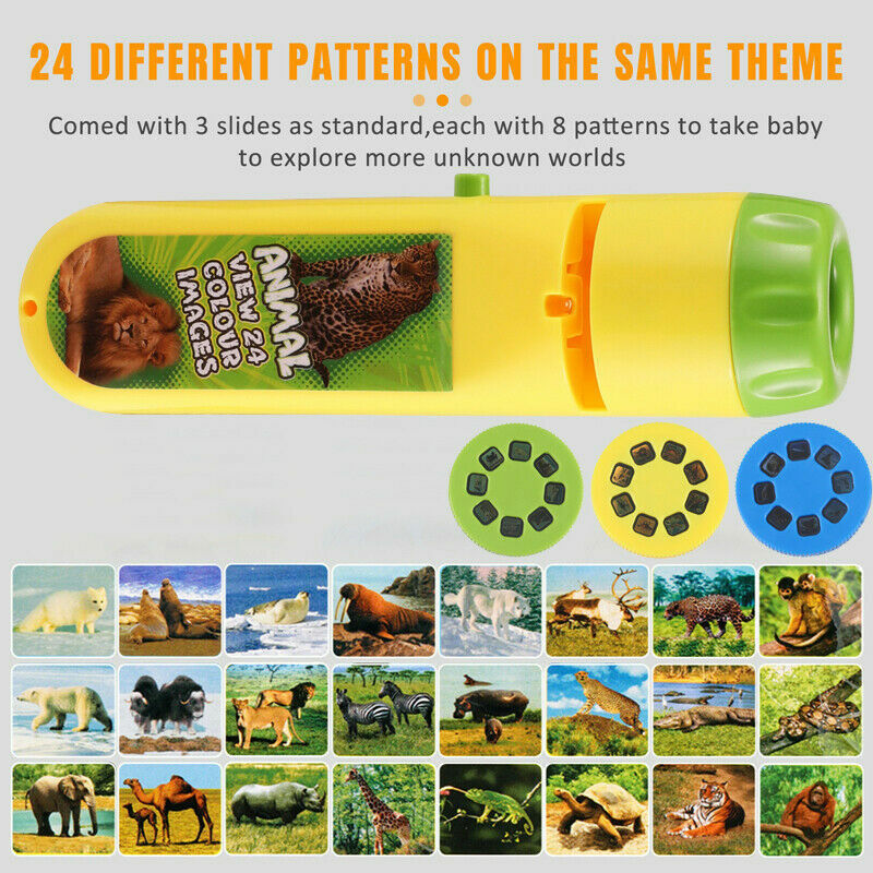 Children Projector Toys Educational Science Wall Ceiling Tent Torch Flashlight