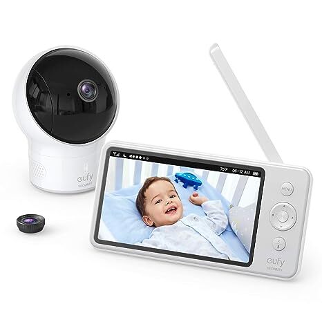 Eufy Security Spaceview Video Baby Monitor E110 Camera 5" T83001D2 - WHITE