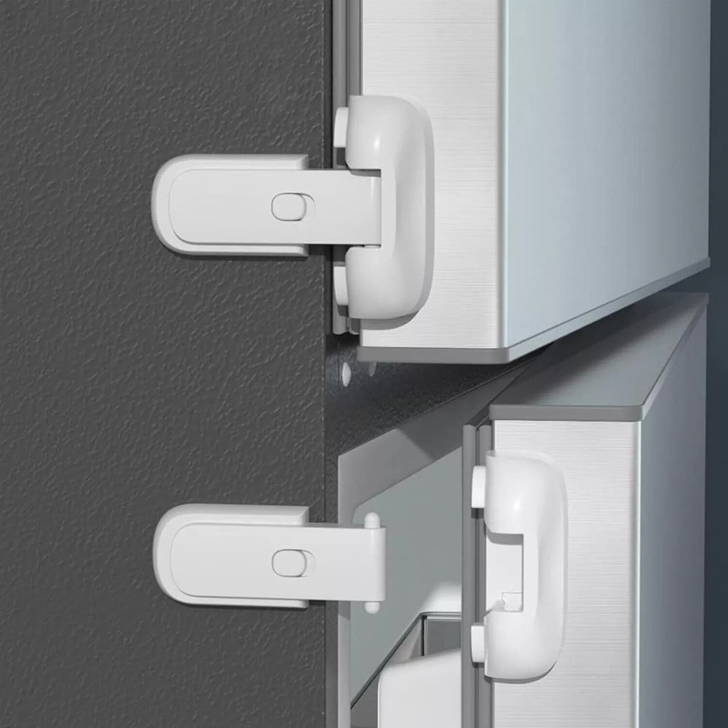 Child Proof Refrigerator Fridge Freezer Door Lock Apply to Max 1" Sealing Strip