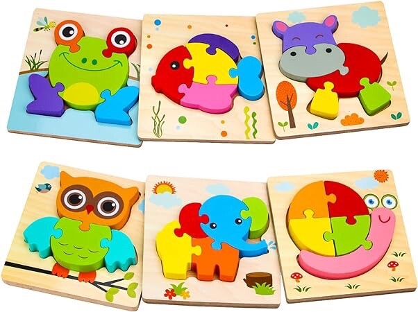 Skyfield Wooden Animal Puzzle- 6 Puzzles