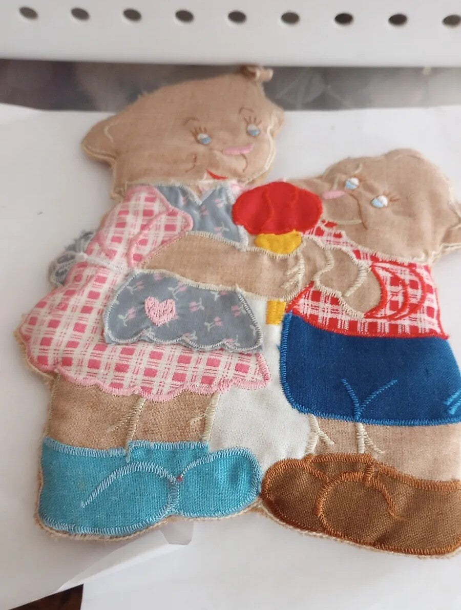 Material Made Teddy Bears Mom And Son Hanging Baby Room Wall Decor 