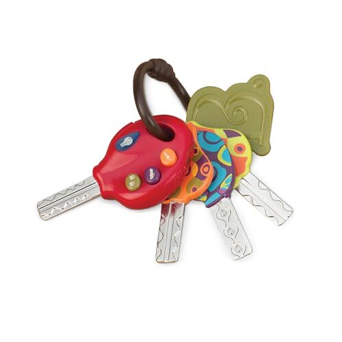 - LucKeys- Pretend Play Keys- 4 Textured Toy Keys for Babies & Toddlers  Fla...