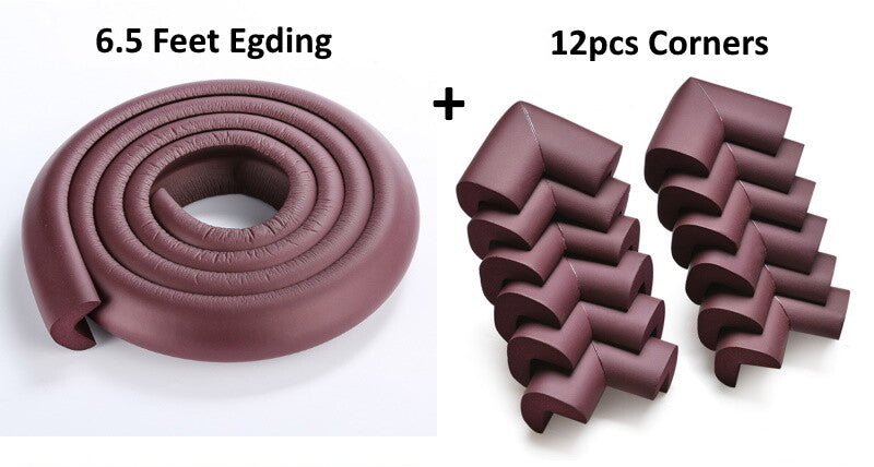 Brown Furniture Table Edge Corner Protector Soft Child Safety Foam Cushion Guard