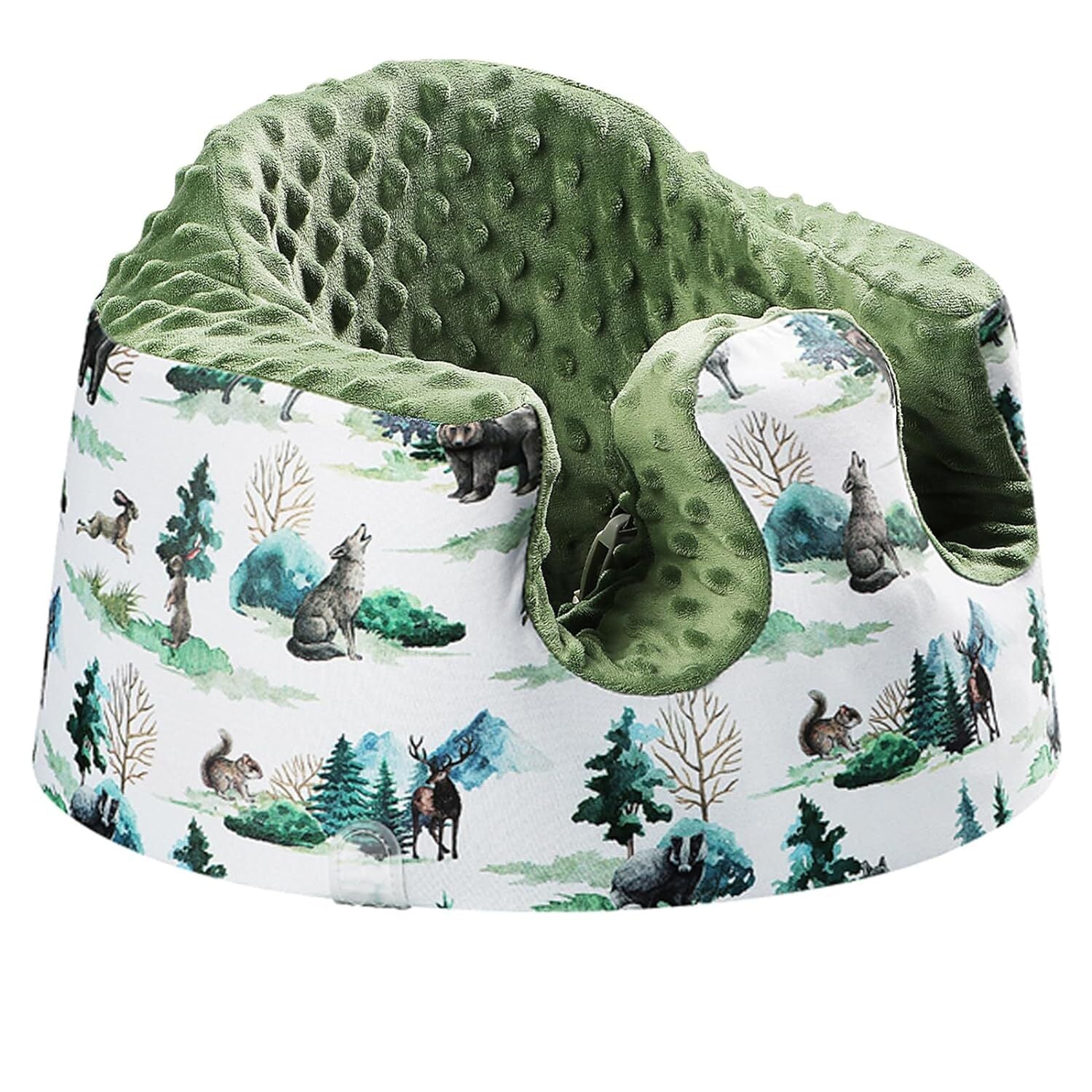 Seat Cover Compatible with Bumbo and Nuby Seat, Baby Floor Green Forest 