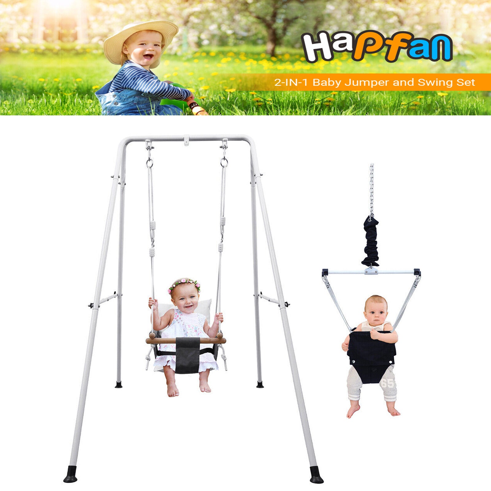 2 in 1 Baby Jumper with Stand Toddler Swing Baby Jumpers and Bouncers for Infant