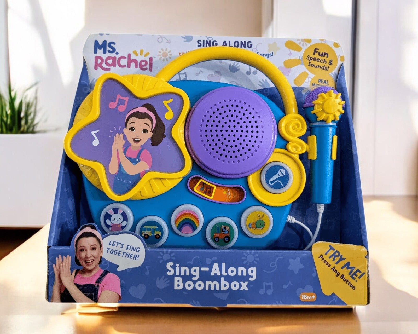 ? Brand NEW ? Ms Rachel Sing Along Boombox Microphone - In Hand!