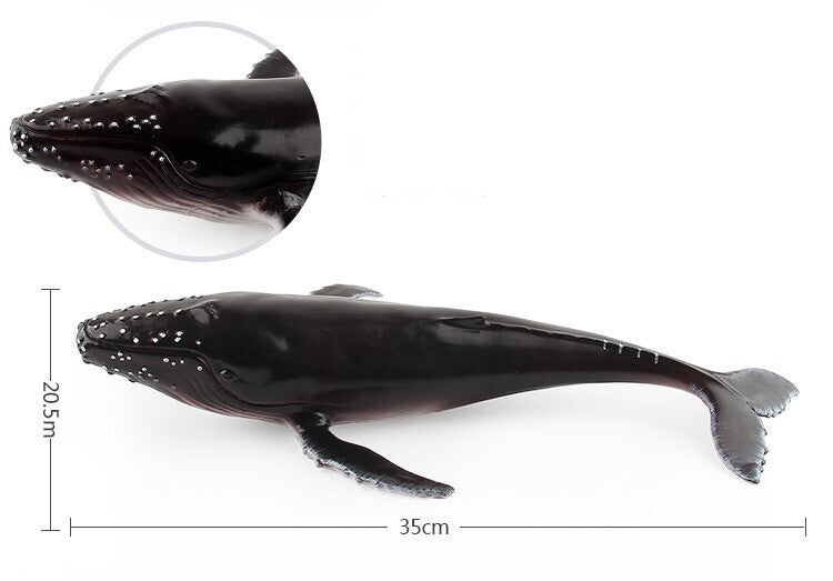 Boys Girls Sea Creatures Models Realistic Whale Figure Soft Plastic Animal Toys
