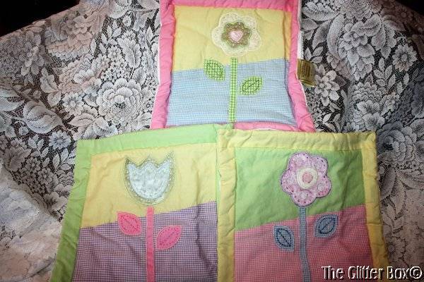 Laura Ashley Baby Girls Nursery Accessories Quilted Wall Decor Panels B7