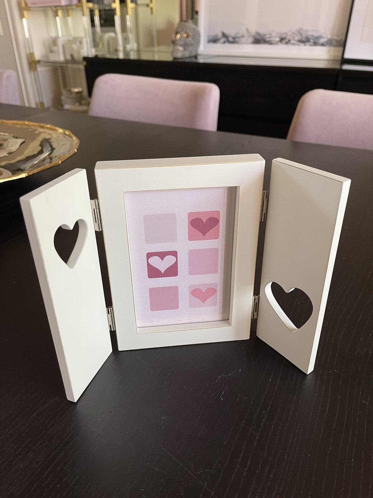 Pottery Barn Vintage Kids Heart Cut 4x6 Photo Frame