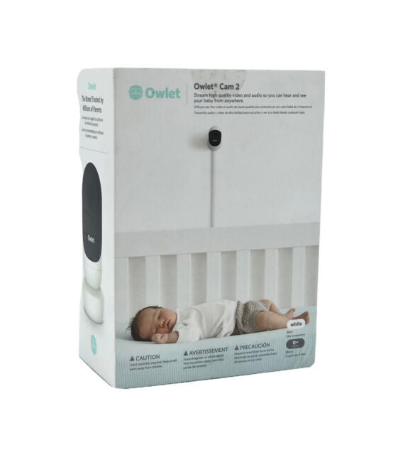 Owlet Cam 2, HD Video Baby Monitor - White New