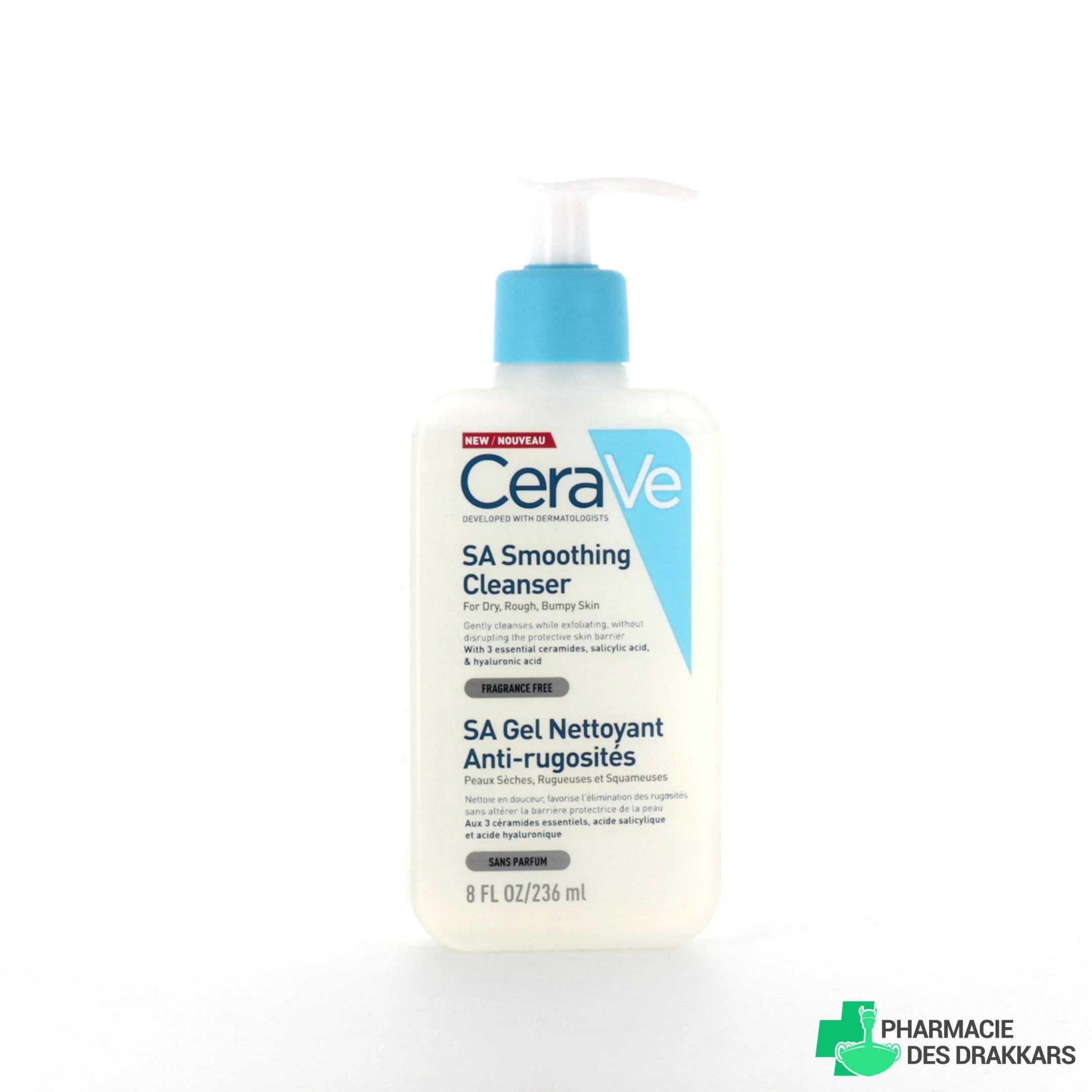 Cerave Body SA Sa Anti-rynke rensegel for tørr, grov og flassende hud 2x473ml