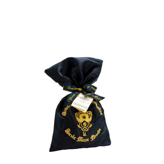 Santa Maria Novella Pourri Tasche in Vase aus blau bestickter Seide