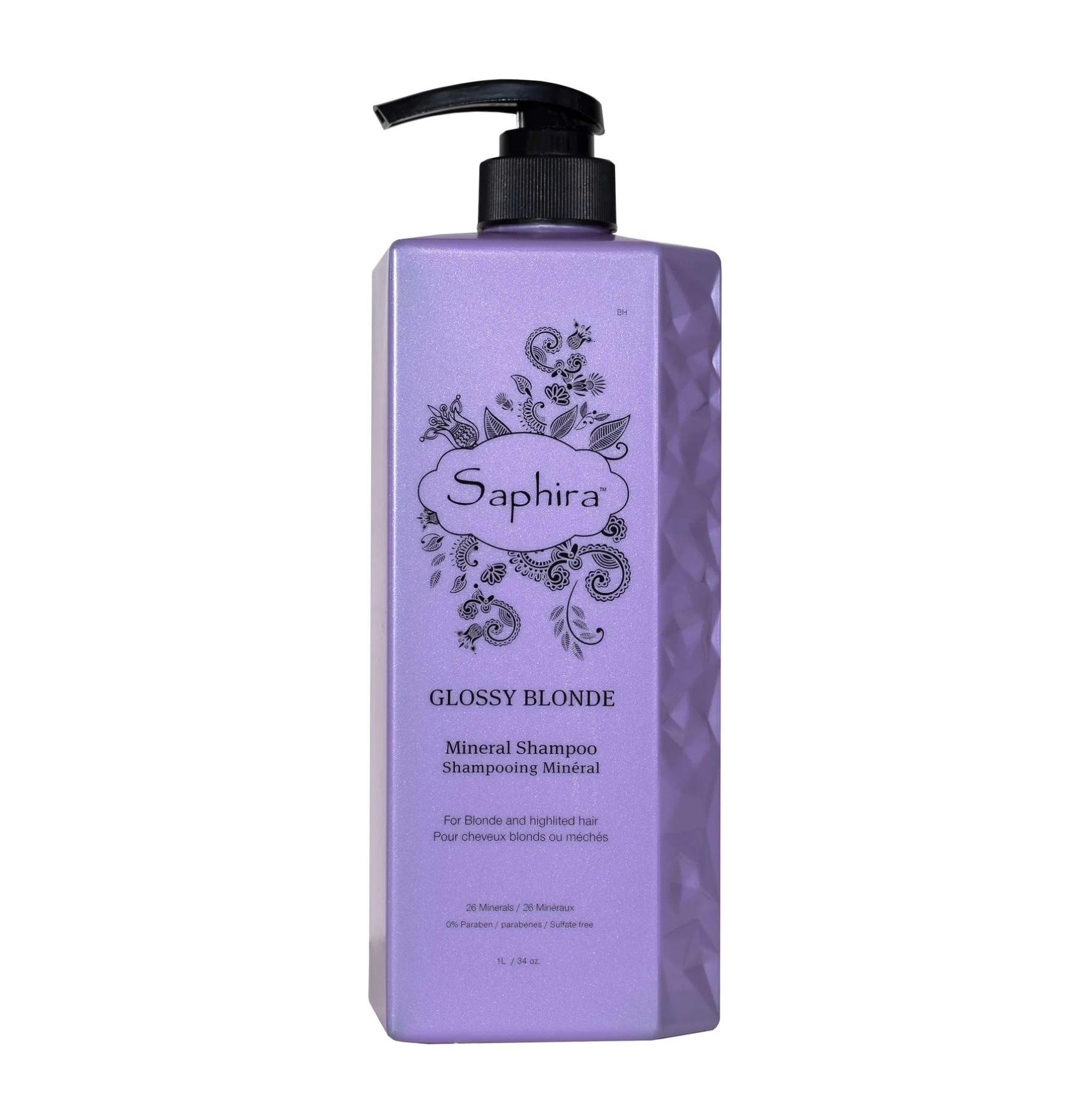 Saphira Glossy Blonde Mineralstoffreiches Haarfarbenshampoo für blondes Haar 1000 ml