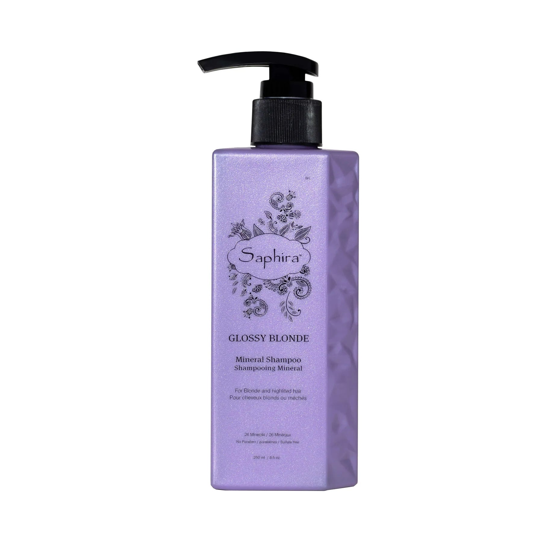 Saphira Glossy Blonde, mineralreiches Haarfarbenshampoo für blondes Haar, 250 ml