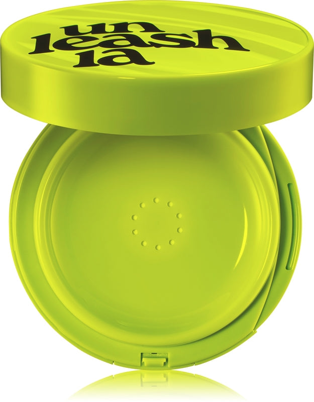 Unleashia Base de maquillaje en cojín de larga duración Satin Wear Healthy Green FPS 30 color 23W Bisque 15 g