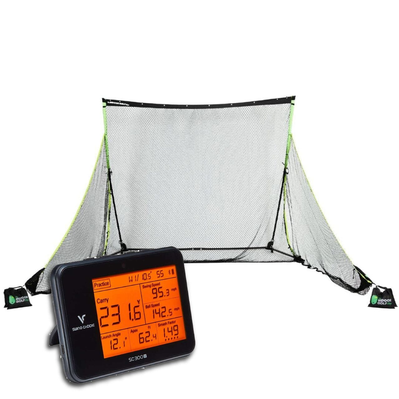 Swing Caddie SC300i Golf Net Practice Bundle - SIGPRO Golf Net wPremium Screen