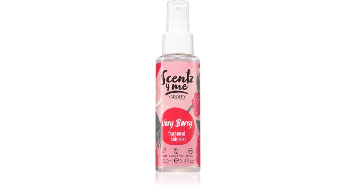 Yardley Scentz 4 Me Very Berry body spray for women 100 ml