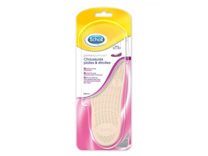 Scholl Semelles Confort Chaussures plates et étroites 1 paire
