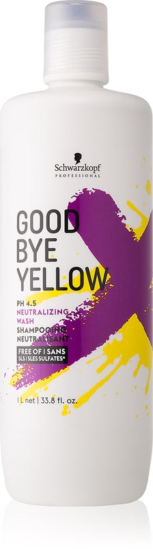 Schwarzkopf professionellt Good Bye Shampoo neutraliserande gula toner för färgat och markerat hår - 1000ml