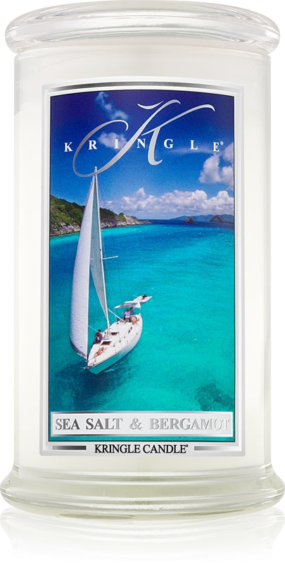 Kringle Candle Sea Salt & Bergamot candela profumata 623 g