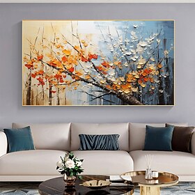 Handmade Oil Painting Canvas Wall Art Decor Original Flowering tree Home Decor With Stretched FrameWithout Inner Frame Painting