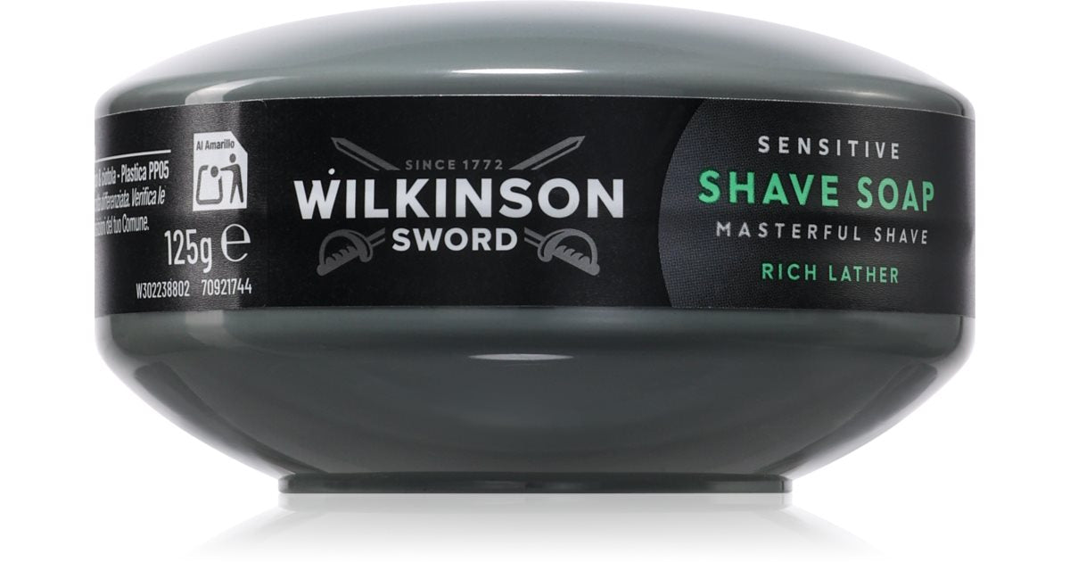 Wilkinson Sword Sensitive Lather Shaving Soap for Men 125g