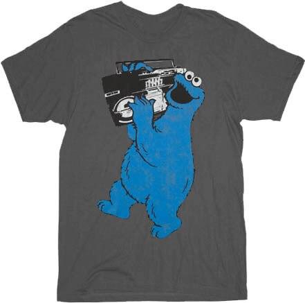 Sesame Street Cookie Monster Boombox T-shirt - 2X