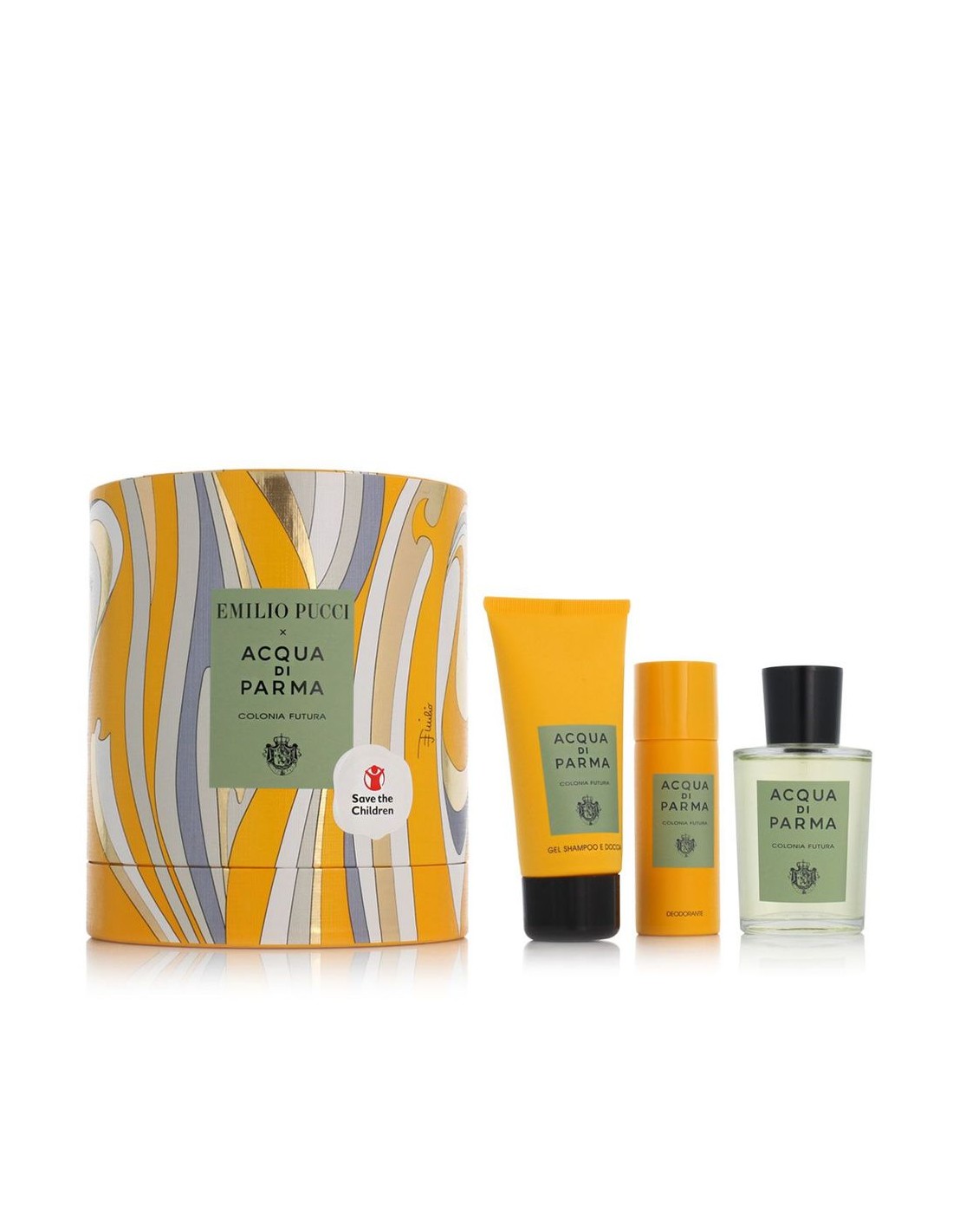 Ensemble Acqua di Parma: Colonia Futura Eau De Cologne 100 ml + Colonia Futura Shampoing & Gel Douche 2-en-1 75 ml + Colonia Futura Déodorant Spray An