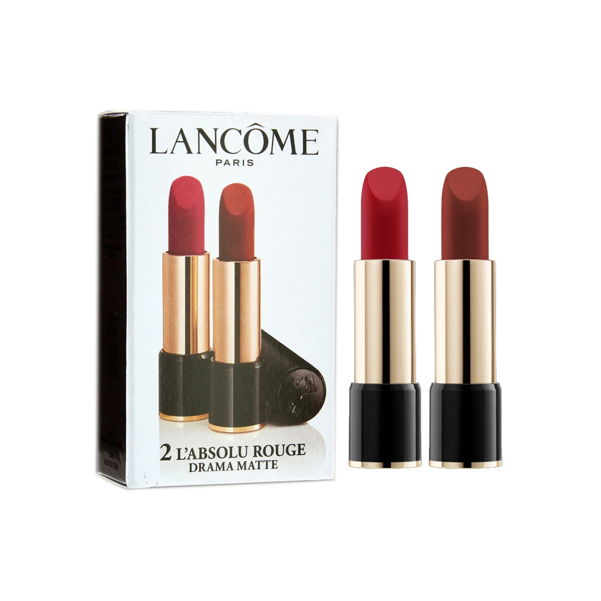 Lancome L`Absolu Rouge Matte Cream Lipstick 290 Drama Duo Sett 2 stk 3,4 g