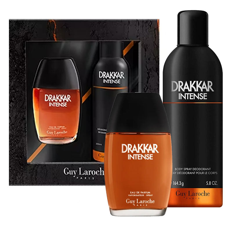 Colocar Guy Laroche: Drakkar Noir Intense Eau De Parfum para hombre 100 ml + Drakkar Noir Intense Body Spray 200 ml
