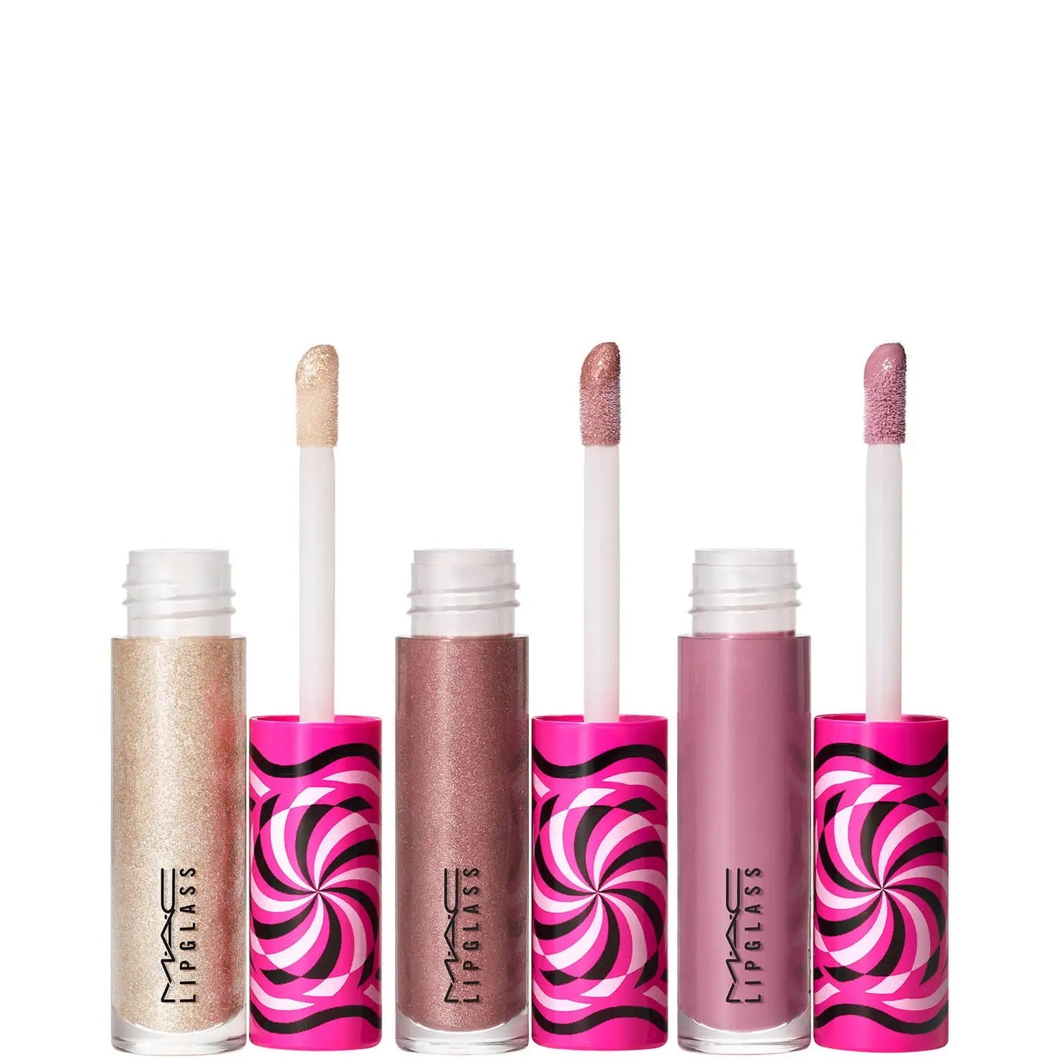 Tiny Tricks Mini Trio - Cool Set MAC: Lesk na rty Charmed I'm Sure! 24 ml + lesk na rty Frills-N-Chills 24 ml + lesk na rty Smitten 24 ml