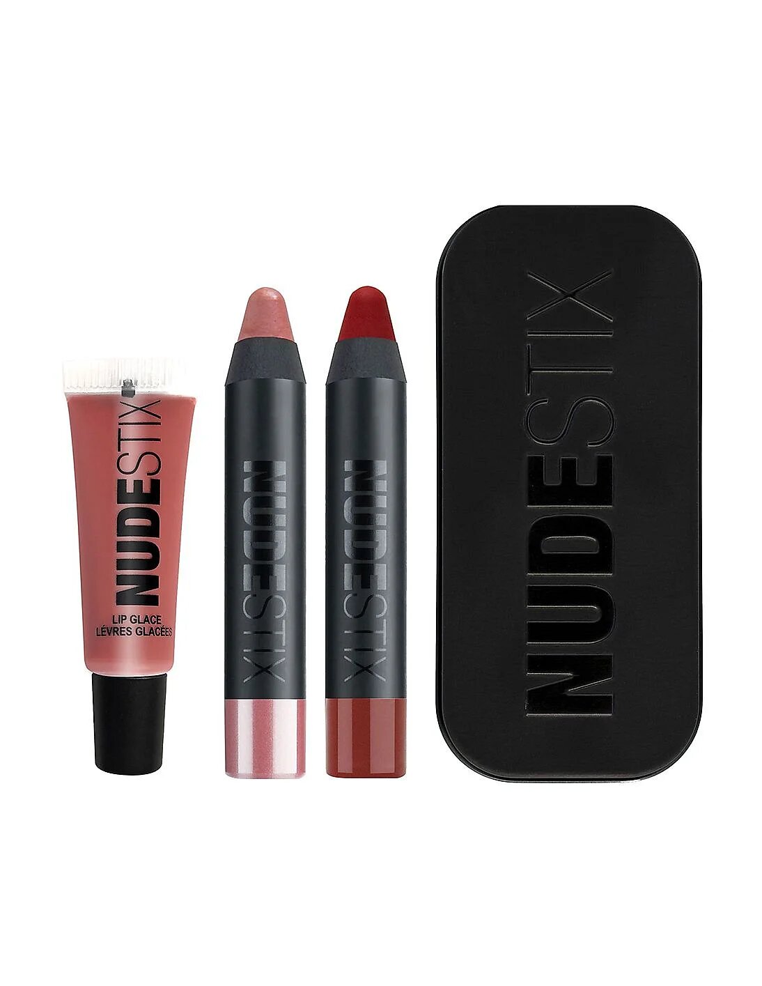 Sett Nudestix: Rød Hot Lips Mini Kit Royal Cream Lipstick 04 Nude 2 ml + Rød Hot Lips Mini Kit Royal Cream Lipstick Posh 2,5ml