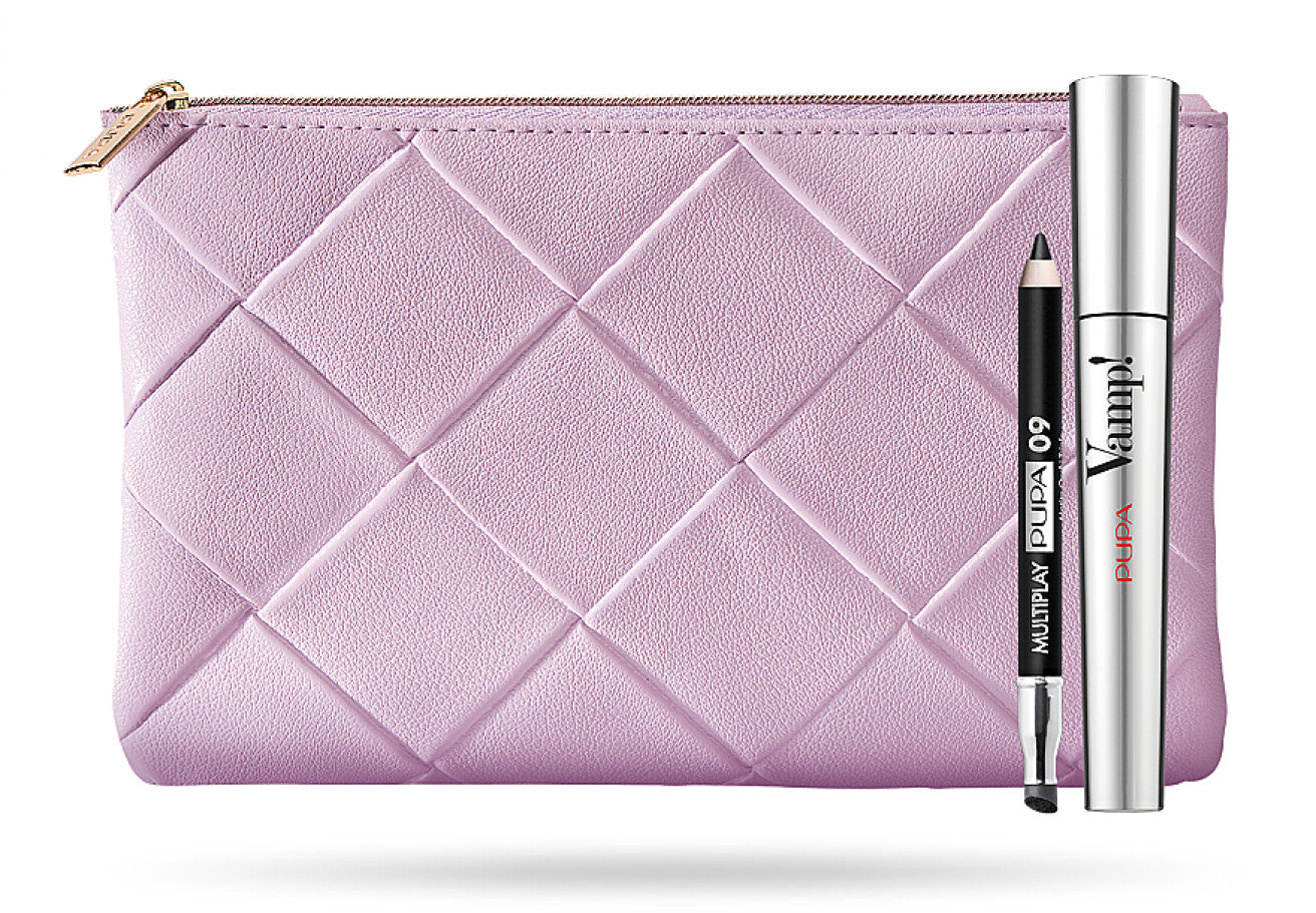 Set Pupa: Vamp! Volume Mascara paraben free 100 black 9 ml + Multiplay Double eyeshadow and eyeliner 2 in 1 09 Deep black 1.2 g