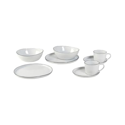 BROSTE COPENHAGEN - Set vaisselle Salt - Blanc - Porcelaine émaillée