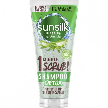 Sunsilk Shampoo Detox Scrub Aloe Vera 1 Minute All Skin And Hair Types 200 Ml