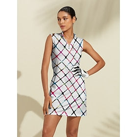 Women's Golf Dress White Sleeveless Ladies Golf Attire Clothes Outfits Wear Apparel