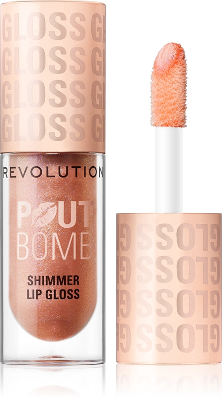 Makeup Revolution Glänzender Lipgloss Farbe Glimmer Nude 4,5 ml