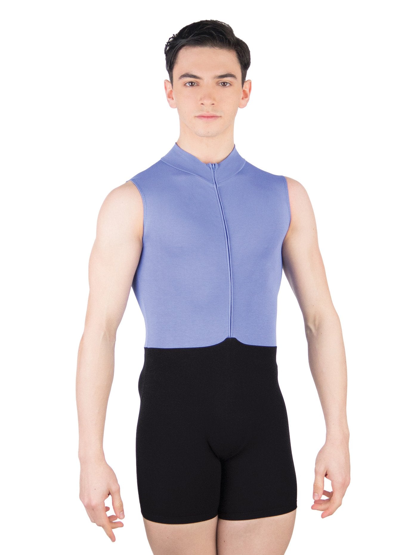 Ballet Rosa Mens Zip Front Duotone Biketard Noir-Sky S SIEGFRIED