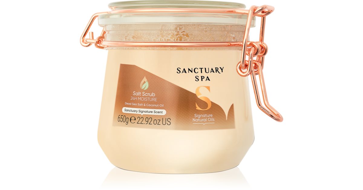 Sanctuary Spa Signature Naturlige olier nærende og fugtgivende saltscrub 650g