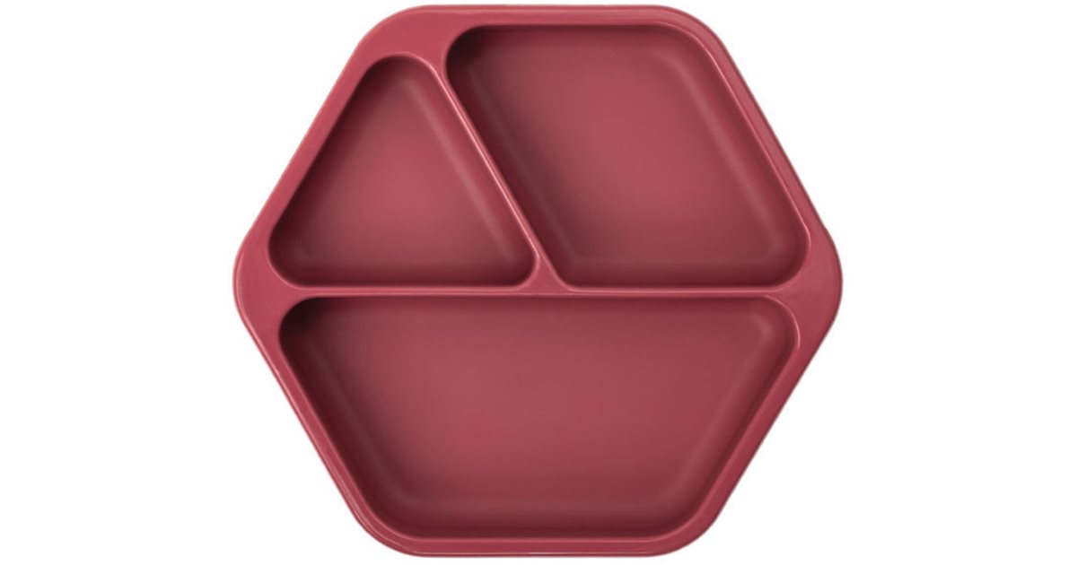 Tiny Twinkle Silikonová deska dělená Burgundsko 6 měsíců+