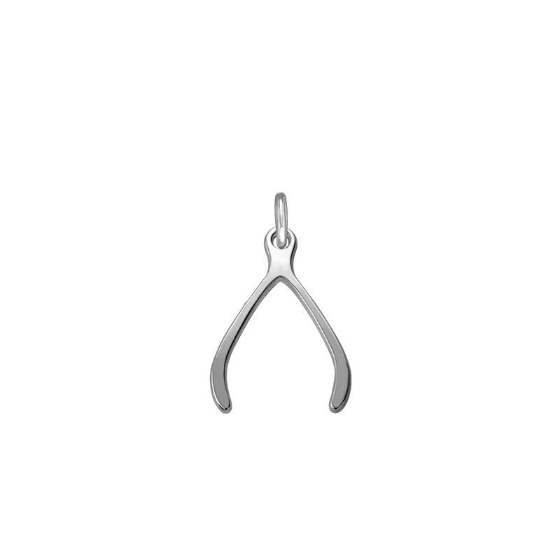 Silver Wishbone Charm