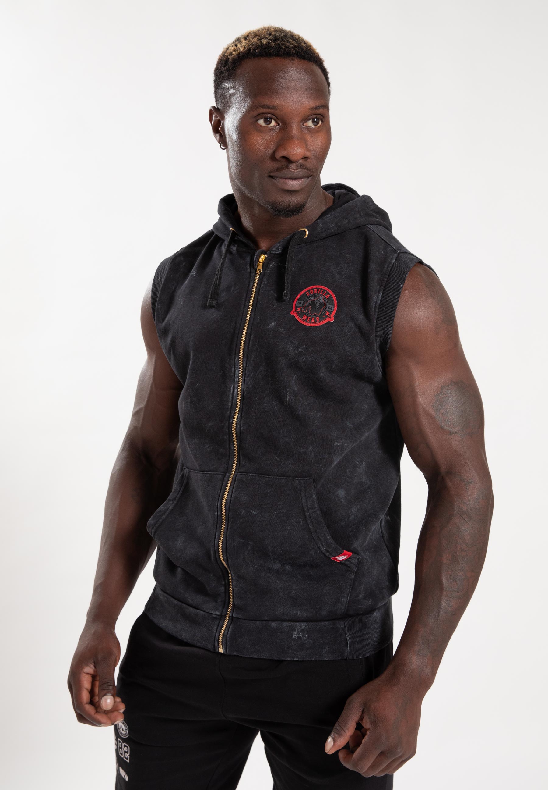 Silverdale Sleeveless Hoodie - Black - L